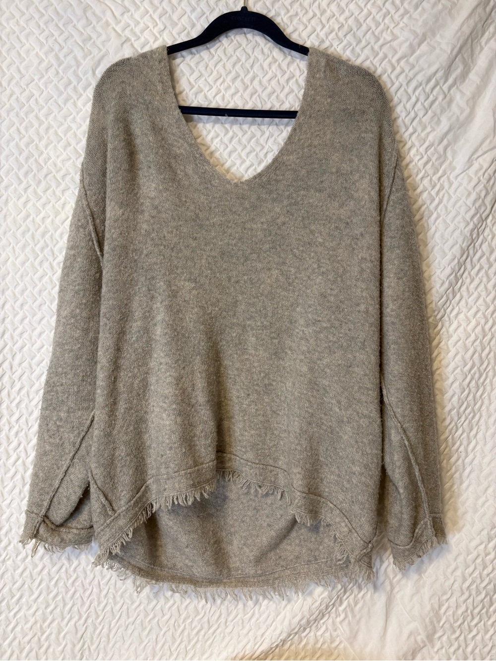 Free People Fringe Trim Sweater